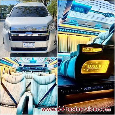 Some people hire vans and drive to Pattaya.